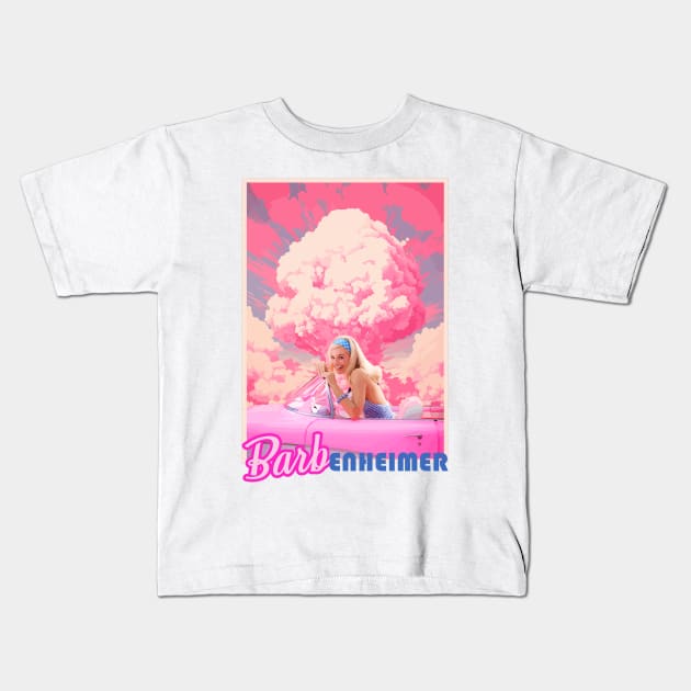 Barbie x Oppenheimer | barbenheimer Kids T-Shirt by RetroPandora